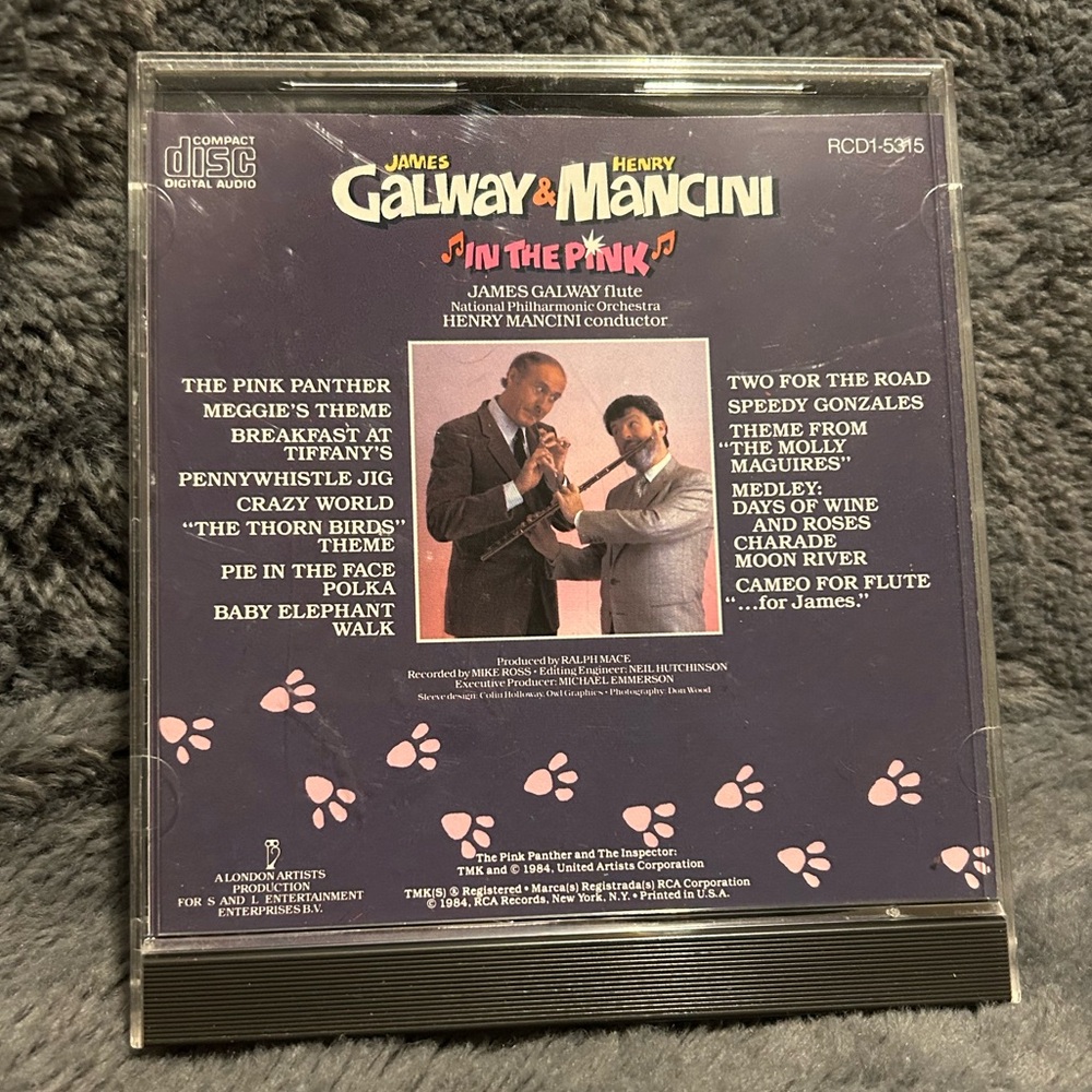 😉Bundle Days😉 Vintage 1984 In the Pink CD By James Galway and Henry Mancini